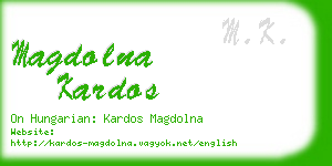 magdolna kardos business card